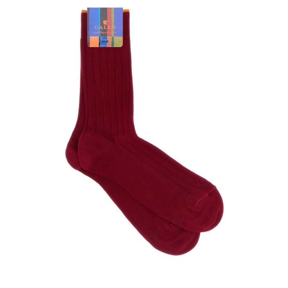 Gallo Men Red Stretch Cotton Blend Socks